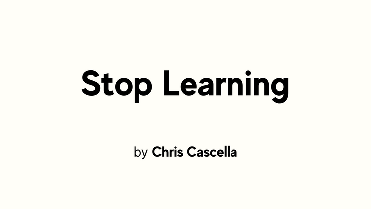 FTT: Stop Learning